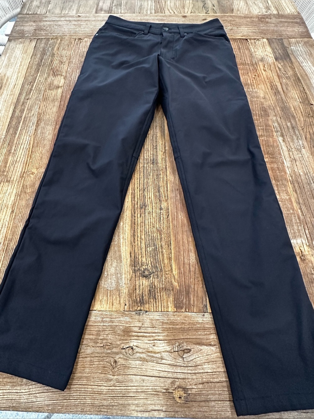 lululemon athletica Men's Black Straight Trousers